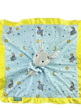 Goodnight Moon Rabbit Lovey Blue Yellow Security Blanket Kids Preferred Stuffed